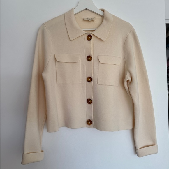 Sezane Sweaters - Sezane Betty Cardigan in Cream